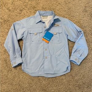 Columbia Kids Light Blue Button Down Shirt Small